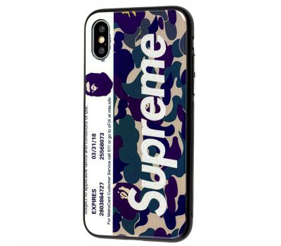 Чохол для iPhone X / Xs Vip Blue Glitter зелений "Supreme"