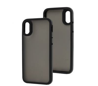 Чохол для iPhone X / Xs Shield Dual Color чорний / сірий