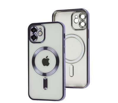 Чохол для iPhone 12 Fibra Chrome MagSafe purple