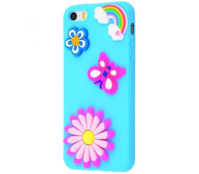 Чохол 3D для iPhone 5 / 5s Fairy tale метелик синій