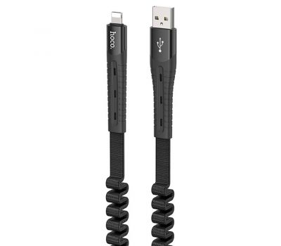 Кабель USB Hoco U78 Cotton Treasure Elastic Lightning 2.4A 1.2m black 3550520