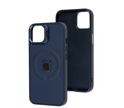 Чохол для iPhone 14 Logo Case MagSafe dark blue