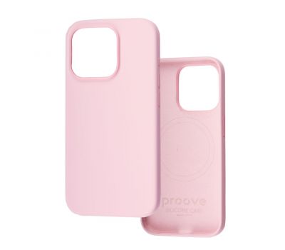 Чохол для iPhone 15 Pro Max Proove Silicone with MagSafe light pink