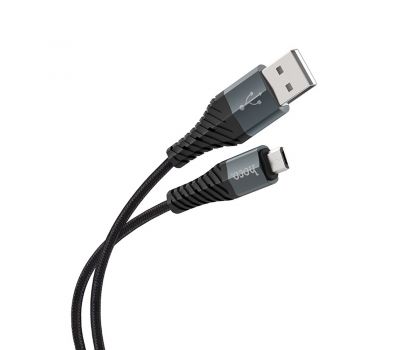 Кабель USB Hoco X38 Cool microUSB 2.4A 0.25m black