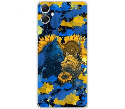 Чохол для Samsung Galaxy A05 (A055) MixCase патротичні cats in a sunflower