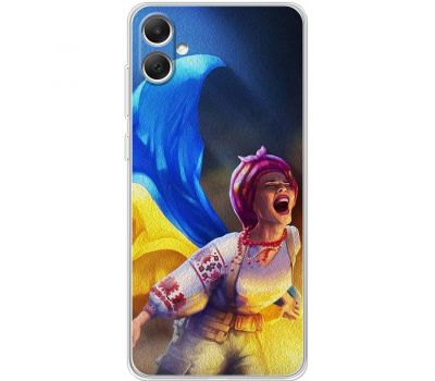 Чохол для Samsung Galaxy A05 (A055) MixCase патротичні Українка з прапором