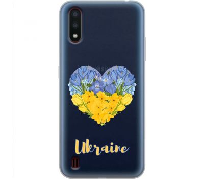 Чохол для Samsung Galaxy A01 (A015) MixCase патріотичні серце з квітами