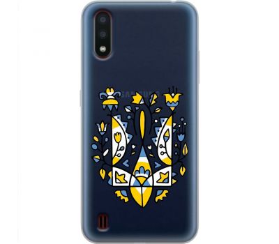 Чохол для Samsung Galaxy A01 (A015) MixCase патріотичні герб із квітів