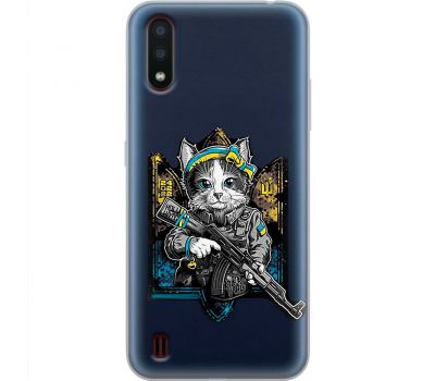 Чохол для Samsung Galaxy A01 (A015) MixCase патріотичні кіт захисник