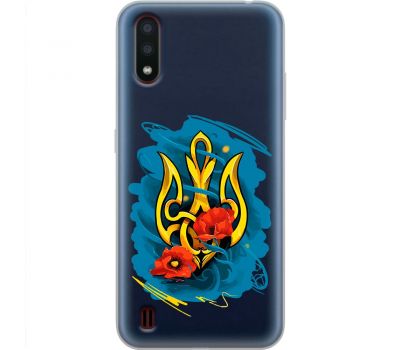 Чохол для Samsung Galaxy A01 (A015) MixCase патріотичні герб із маками