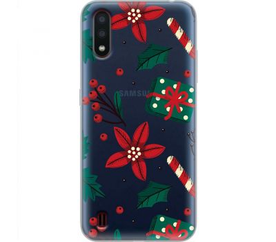 Чохол для Samsung Galaxy A01 (A015) MixCase Новий рік патерн омела