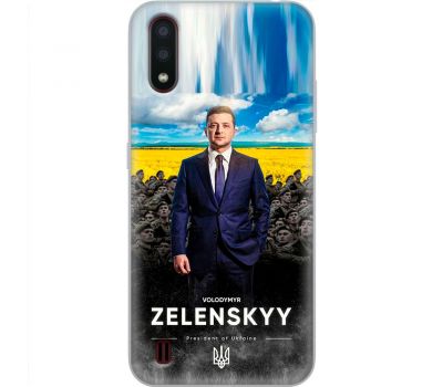 Чохол для Samsung Galaxy A01 (A015) MixCase патріотичні president of Ukraine