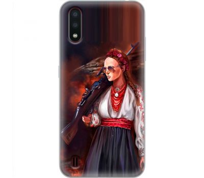 Чохол для Samsung Galaxy A01 (A015) MixCase патріотичні українка з автоматом