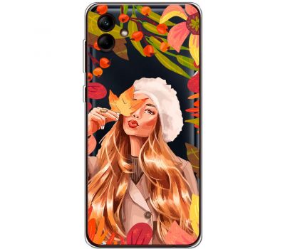 Чохол для Samsung Galaxy A04 (A045) MixCase осінь дівчина у біреті