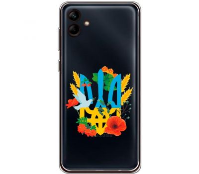 Чохол для Samsung Galaxy A04e (A042) MixCase патріотичні герб у квітах