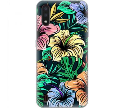 Чохол для Samsung Galaxy A01 (A015) MixCase квіти тропіки