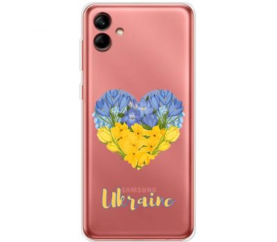 Чохол для Samsung Galaxy A04 (A045) MixCase патріотичні серце з квітами