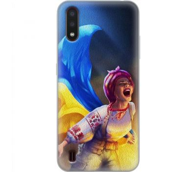 Чохол для Samsung Galaxy A01 (A015) MixCase патротичні Українка з прапором