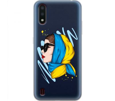 Чохол для Samsung Galaxy A01 (A015) MixCase патріотичні дівчина в жовто-синій