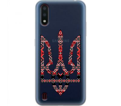 Чохол для Samsung Galaxy A01 (A015) MixCase патріотичні тризуб з червоно-чорни