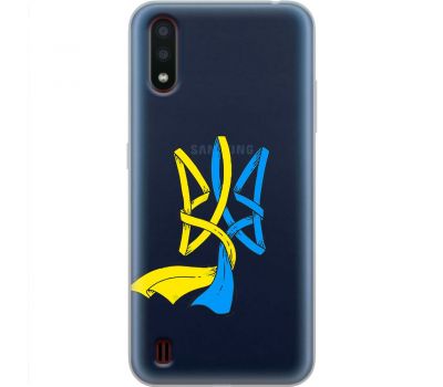 Чохол для Samsung Galaxy A01 (A015) MixCase патріотичні синє-жовтий Тризуб