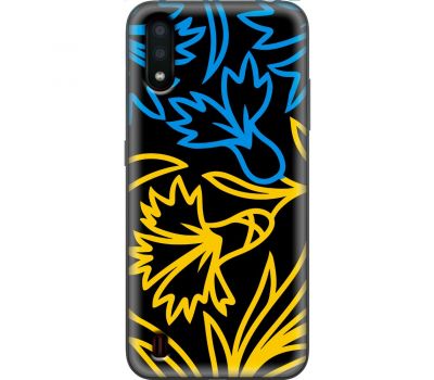 Чохол для Samsung Galaxy A01 (A015) MixCase патріотичні синє-жовта лілія