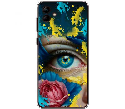 Чохол для Samsung Galaxy A04e (A042) MixCase патріотичні Синє жіноче око