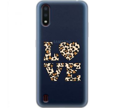 Чохол для Samsung Galaxy A01 (A015) MixCase Леопард love