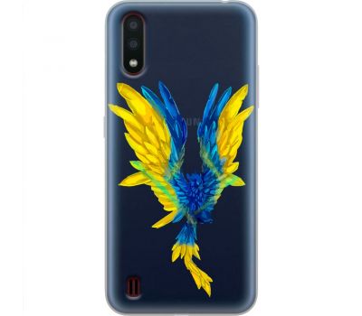 Чохол для Samsung Galaxy A01 (A015) MixCase патріотичні жовто-синій птах