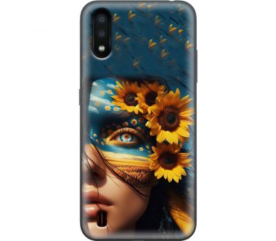 Чохол для Samsung Galaxy A01 (A015) MixCase патріотичні сяйво в очах