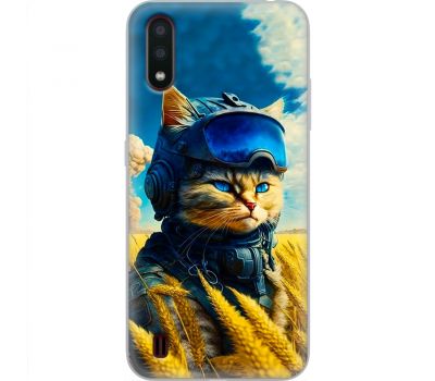 Чохол для Samsung Galaxy A01 (A015) MixCase патріотичні військовий котик