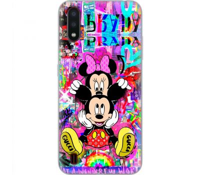 Чохол для Samsung Galaxy A01 (A015) MixCase графіті Mickey and Minnie mouse