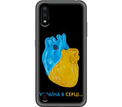 Чохол для Samsung Galaxy A01 (A015) MixCase патріотичні Україна в серці