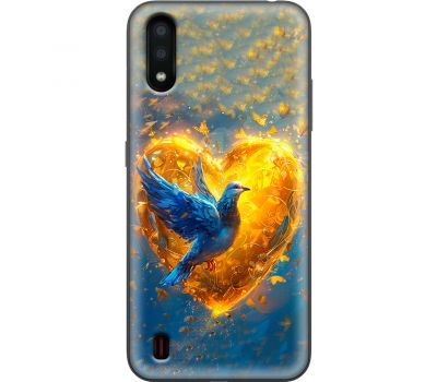 Чохол для Samsung Galaxy A01 (A015) MixCase патріотичні серце та голуб