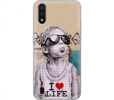 Чохол для Samsung Galaxy A01 (A015) MixCase графіті I love life