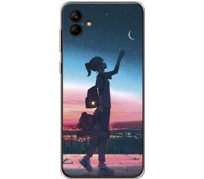 Чохол з аніме для Samsung Galaxy A04e (A042) Mixcase дівчинка з ведмедиком