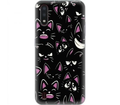 Чохол для Samsung Galaxy A01 (A015) MixCase мультики black cat