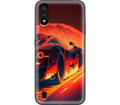 Чохол для Samsung Galaxy A01 (A015) MixCase машини неон жовто-помаранчева