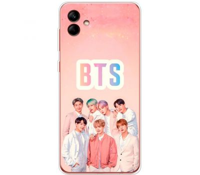 Чохол для Samsung Galaxy A04 (A045) MixCase BTS на рожевому