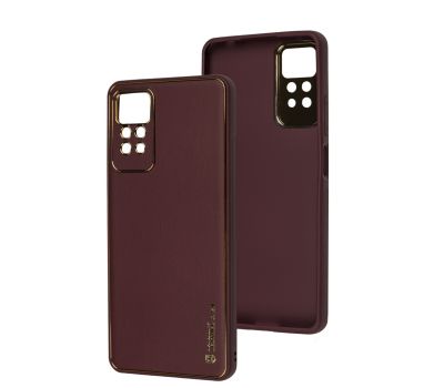 Чохол для Xiaomi Redmi Note 12 Pro 4G Leather Xshield plum red