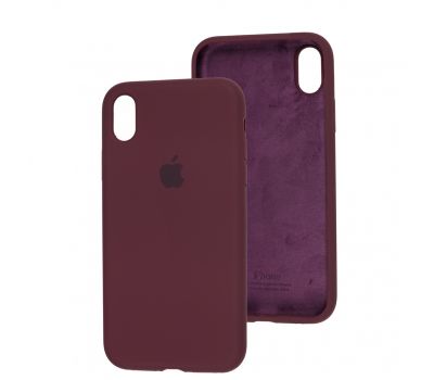 Чохол для iPhone Xr Silicone Full бордовий / plum