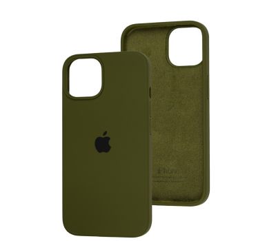 Чохол для iPhone 13 / 14 Square Full silicone зелений / army green