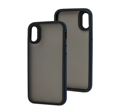 Чохол для iPhone X / Xs Shield Dual Color чорний / синій