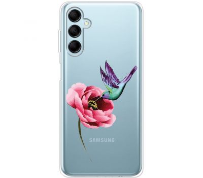 Чохол для Samsung Galaxy M14 (M146) Mixcase квіти колібрі в півоні