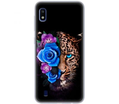 Чохол для Samsung Galaxy A10 (A105) MixCase Леопард у квітах