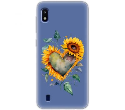 Чохол для Samsung Galaxy A10 (A105) MixCase осінь соняшник з серцем