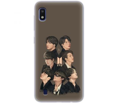 Чохол для Samsung Galaxy A10 (A105) MixCase BTS на коричневому