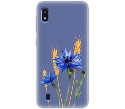 Чохол для Samsung Galaxy A10 (A105) Mixcase квіти волошки в колосках