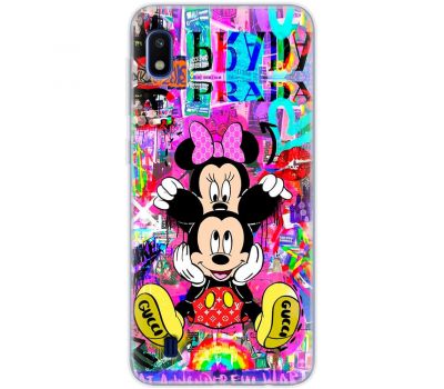 Чохол для Samsung Galaxy A10 (A105) MixCase графіті Mickey and Minnie mouse