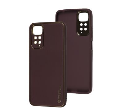 Чохол для Xiaomi Redmi Note 11 / 11s Leather Xshield plum red